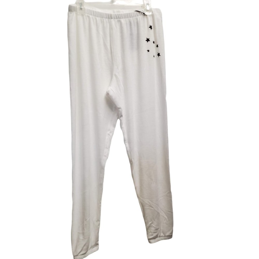 Wildfox White Believe Rory Vanilla Star Jogger Pants